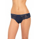 Трусы слипы со вставками из кружева DENTELLE BREEZE S146 темно-синего цвета